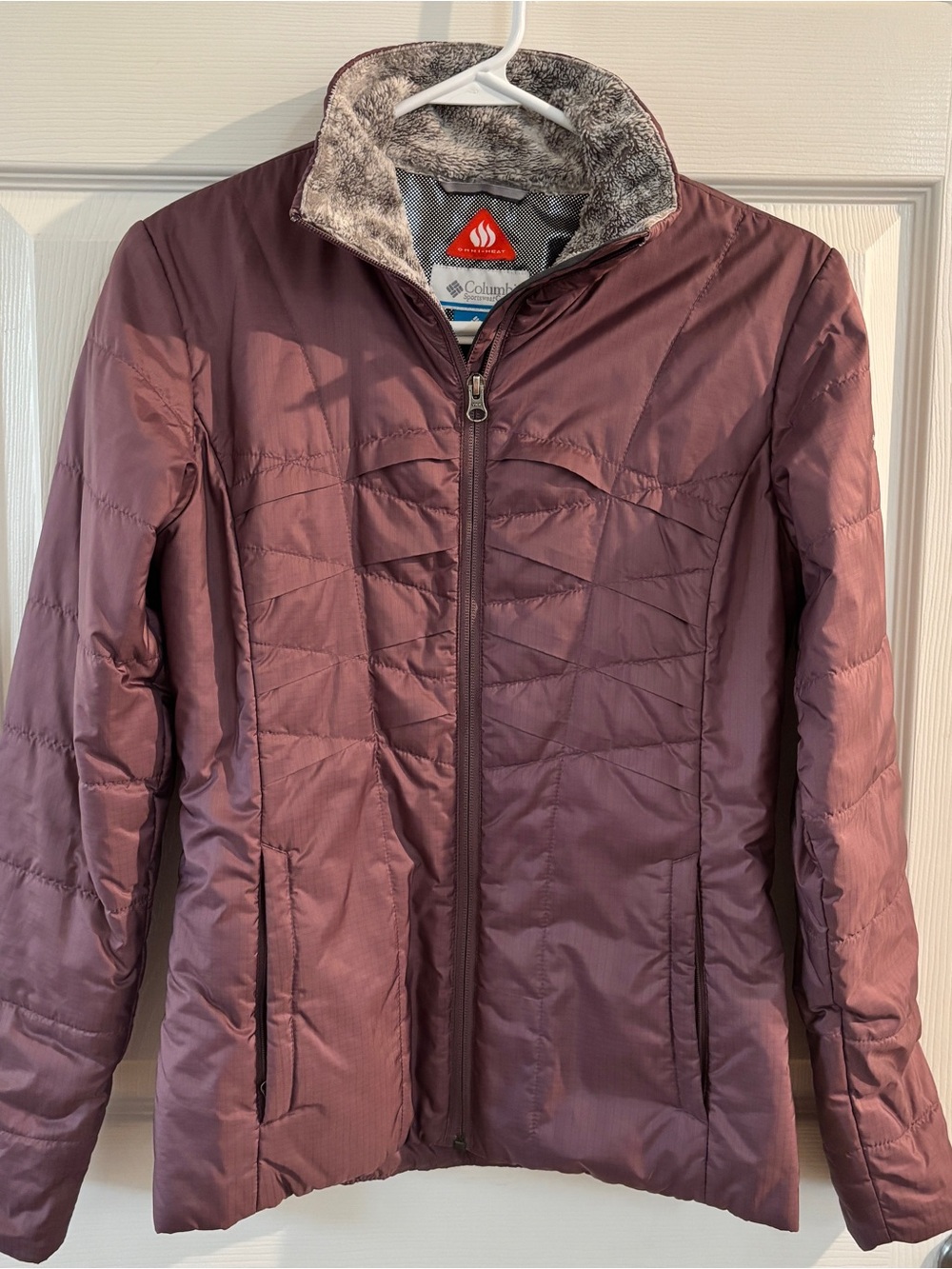 Columbia Women's Plum Quilted Faux-Fur Collar Puffer Jacket